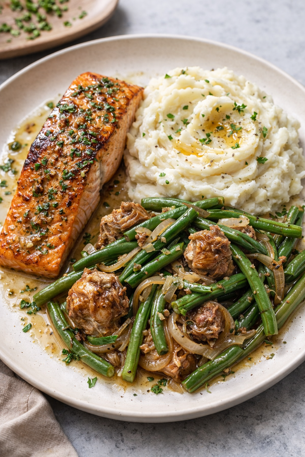 Golden Seared Salmon Royale